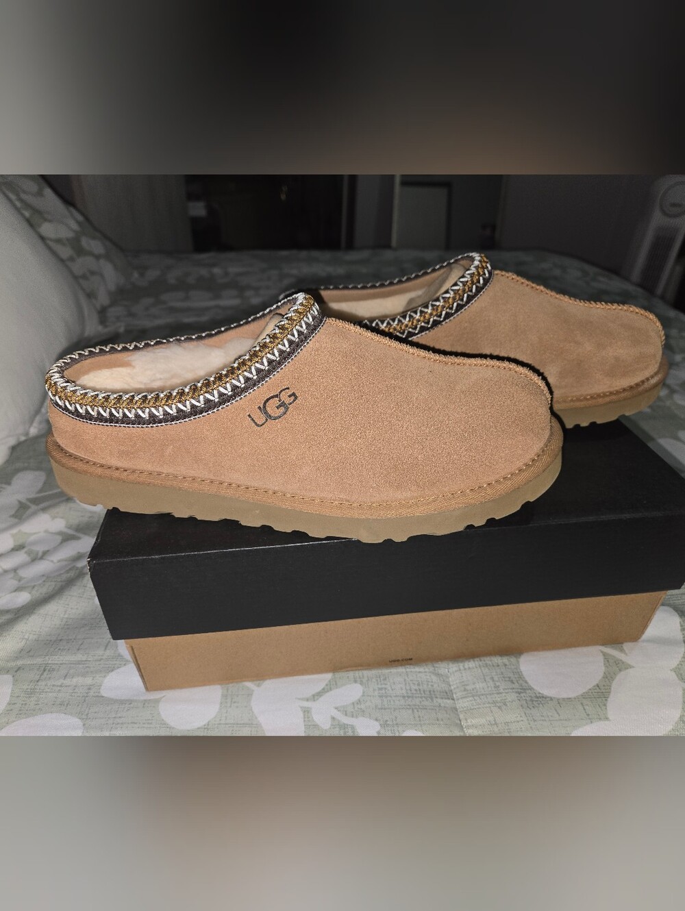 UGG Tasman Slipper Mule in Chestnut